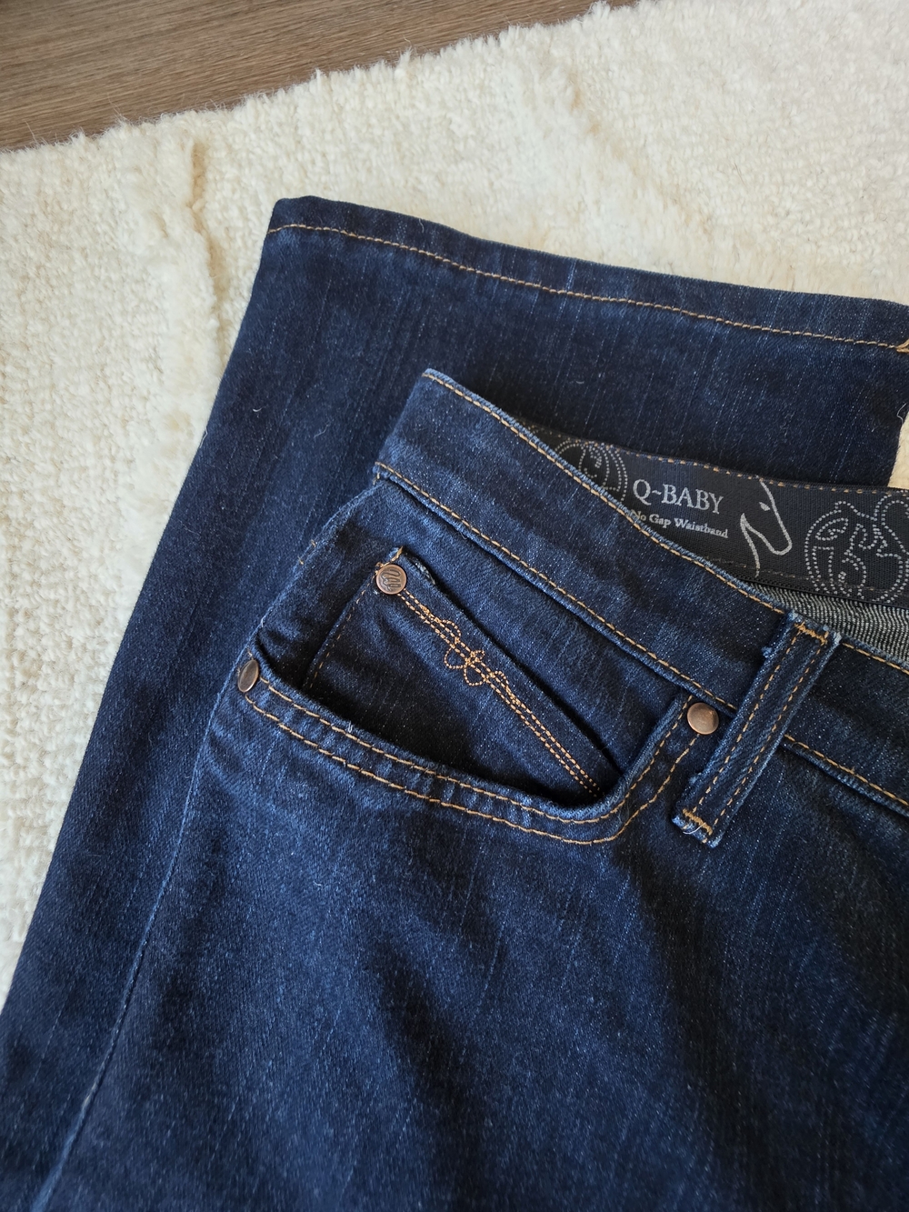 Women's Dark Blue Bootcut Jeans - Picture 3 of 15